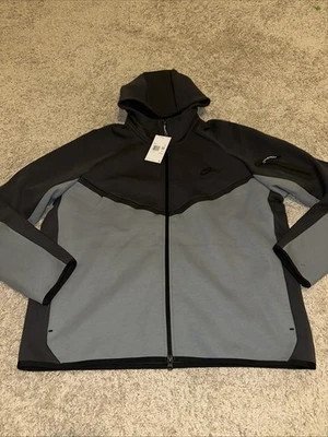 Sudadera con capucha Nike Tech Fleece Windrunner gris negra cremallera completa HV0949-061 para hombre talla 2XL Foto 1 de 4