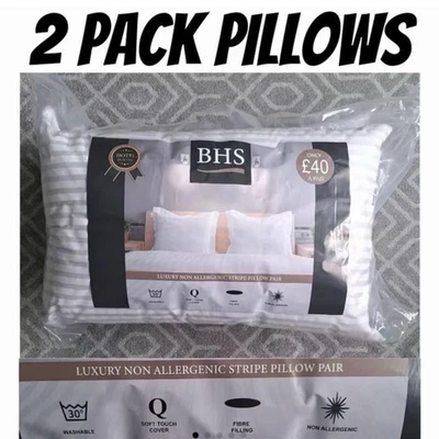 BHS extra filled Hotel Quality Pillows Side Sleeper Bounce Back Premium Pillows