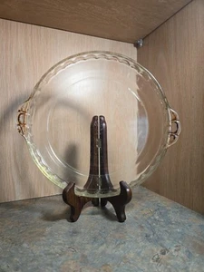 Vtg. PYREX #228 Clear crimp edge Glass Deep dish Pie Pan Plate 9" - Picture 1 of 5