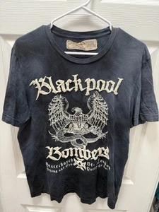 Blackpool Bombers Distressed Gothic Graphic Tee Large  - Picture 1 of 6