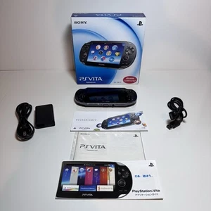 Sony PlayStation Vita 3G/Wi-Fi Cristal Negro PCH-1100AA01 EN MUY BUENA CONDICIÓN - Imagen 1 de 24