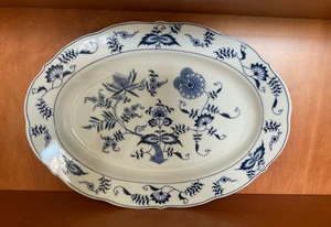 Vintage Blue Danube Oval Serving Platter Blue Onion Japan 14” - Picture 1 of 4