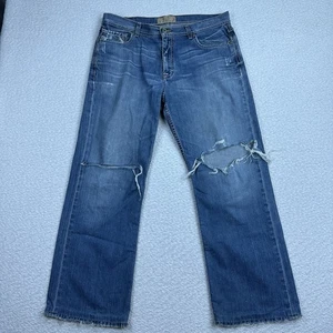 BKE Tyler Jeans Bootcut Herren Größe 34x32 Distressed Mid Rise Western Blau Denim - Bild 1 von 10