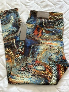 NWT Soft Surroundings Ankle-Length Multi Abstract Print Legging Pants L - Picture 1 of 2