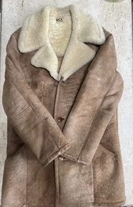 Vintage 1970’s BICK Sherpa Shearling Leather Sheepskin Jacket Size Medium/Large - Bild 1 von 9