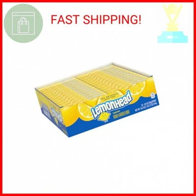 Lemonhead Hard Lemon Candy, 0.8 Ounce Treat-Size Theater Candy Boxes (Pack of 24