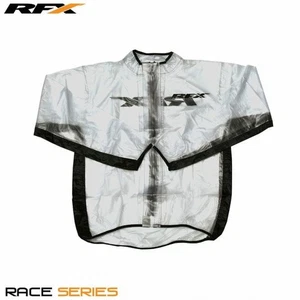 RaceFX YOUTH Waterproofs - Regen/Nass wasserdichte Jacke - transparent mit schwarz - Bild 1 von 1