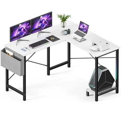 L Shaped Desk Gaming Computer 50 Inch Corner Desks Work Table for Writing Stu... - Image 1 of 4