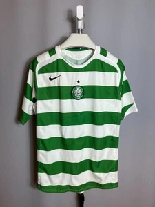 Camiseta de fútbol vintage Nike Celtic a rayas 2005 2006 Carling talla M - Imagen 1 de 10