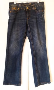 Jeans donna Seven For All Mankind bootcut lavaggio scuro TAGLIA 14 - Foto 1 di 11