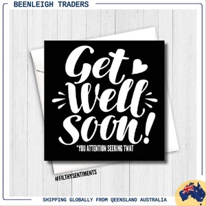 GET WELL SOON CARD Cards By Filthy Sentiments Greeting Cards New - Bild 1 von 6