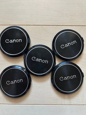 Canon 55mm Lens Cap Set of 5 Used DSLR Camera Cover Accessory - Image 1 of 2