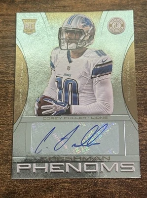 2013 Totally Certified Gold #165 Corey Fuller Rookie Auto RC Lions /10 SSP - Image 1 of 2