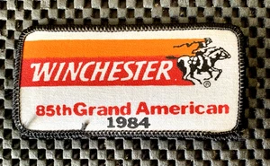 WINCHESTER 85TH GRAND AMERICAN 1984 PRINTED SEW ON PATCH RIFLES GUN 4" X 2" - Picture 1 of 2
