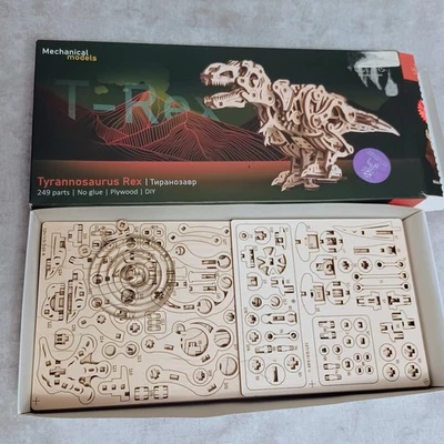 Mechanical UGEARS wooden 3D puzzle Model Tyrannosaurus Rex Constructor kit OB - Image 1 of 4