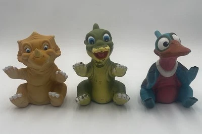 VTG Cera, Spike, Ducky The Land Before Time Pizza Hut Dinosaur Hand Puppet 1988 - image 1 of 4