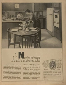 1964 Mobilheime Hersteller DRUCKANZEIGE voll ausgestattete MCM Küche Vintage 60er Jahre - Bild 1 von 5