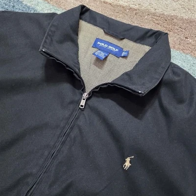 Chaqueta Harrington Deportiva Polo Ralph Lauren De Colección Para Hombre XL Negra Cremallera Completa Foto 1 de 4