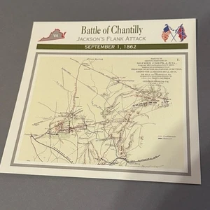 Vintage Civil War Card 1995 Atlas Military Battles Campaigns Chantilly Jackson - Picture 1 of 6