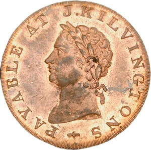 Middlesex D&H 346 Kilvington's 1795 Conder Halfpenny - Bild 1 von 2