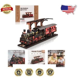 Build Your Own 3D Steampunk Train - Fun Educational Puzzle Kit for Everyone - Picture 1 of 10