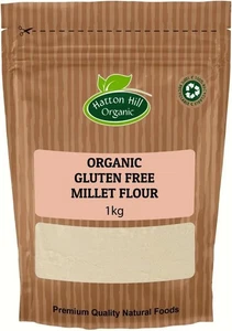 Gluten Free Organic Millet Flour 1kg by Hatton Hill Organic - Picture 1 of 2