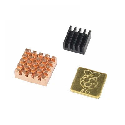3 teiliges Premium Kühlkörper Set für Raspberry Pi 2 & 3 Heatsink Set Kupfer - Bild 1 von 3