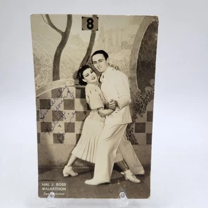 Hal J Ross Walkathon RPPC Waltz Dance Couple Nelly & Bennie Signed - Picture 1 of 2