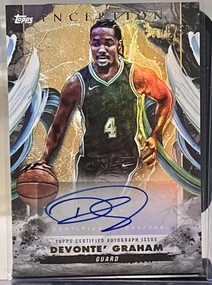2025 Topps Inception Devonte Graham #AC-DG GOLD  Auto #/50 - Image 1 of 4