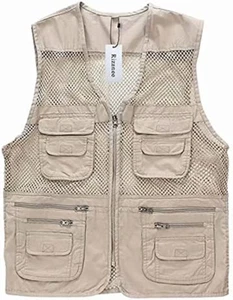 Unisex Mesh Breathable Fishing Vest, Multi-Pockets Photography Travel Hiking - Picture 1 of 12