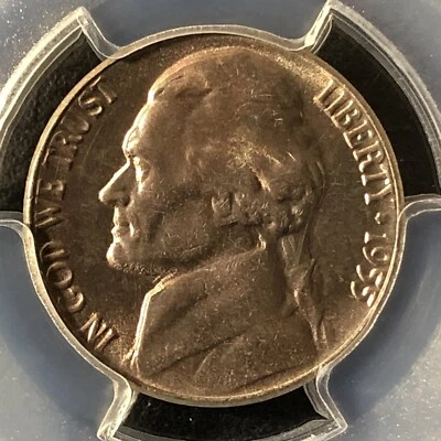 1955 5C Jefferson Nickel PCGS MS65       36337616 - Image 1 of 4