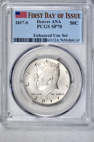 2017-S 50C First Day of Issue Kennedy Half Dollar PCGS SP70 K14431 Cover