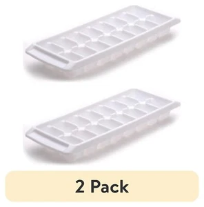 (2 pack) Rubbermaid® Quick Release Ice Cube Tray, Plastic, White, Rectangular - Picture 1 of 3
