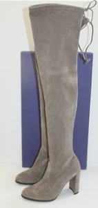 $798 Stuart Weitzman HILINE Praline Suede Over The Knee Boots 10 / 40 HIGHLAND - Picture 1 of 8