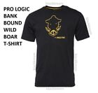 Pro Logic Bank Bound Wild Boar T-Shirt Carp Barbel Pike Fishing Shooting Casual