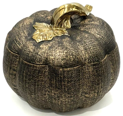 HomeWorx Slatkin Otoño Arpillera Calabaza Candelabro Tarro Halloween utilería Decoración Foto 1 de 4