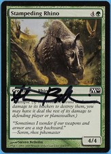 Stampeding Rhino Magic 2010 / M10 NM Common Artist Signed CARD (s2012) ABUGames
