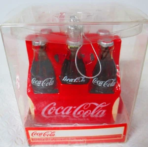 Coca Cola Glas Kurt Adler Polonaise 6 Stück Weihnachtsschmuck rot 2010 NEU - Bild 1 von 4