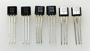 ✅ SET 6 PCS TRANSISTOR ZTX213 ZTX450 ZTX650 TO92 BJT NPN PNP ZX SPECRUM AMSTRAD✅ - Foto 1 di 5