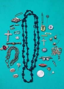 Antique Victorian Era Vintage Estate Jewelry Lot Gold Filled Plated Accumulation - Picture 1 of 7