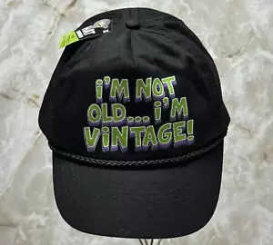 Senior Moments I'm Not Old I'm Vintage Snap Back Novelty Gag Hat Cap with Tags - Picture 1 of 10