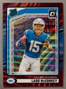 Ladd McConkey 2024 Panini Donruss Football Rated Rookie Red Wave #328 Chargers - Bild 1 von 6
