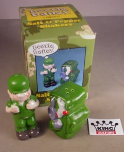 Enesco Käfer Bailey Keramik Salz & Pfefferstreuer Cartoon Figuren Figur MIB - Bild 1 von 5