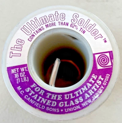 Soldadura Canfield Ultimate 1 lb. Carrete “Para el mejor artista de vidrieras”�� Foto 1 de 3