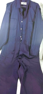 Red Kap Men's Size 52R Long Sleeve Coverall Blue Twill Button Work Mechanic - Picture 1 of 5