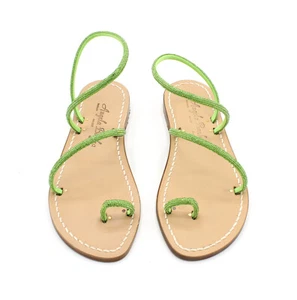 Sandali da donna bassi infradito in pelle gioiello artigianali capresi capri 38 - Imagen 1 de 12