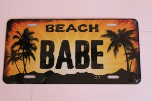 Nueva matrícula de metal para automóvil Beach Babe  - Imagen 1 de 1