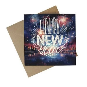 New Year Recycled Paper Card - EasyEco Eco-Friendly Greetings Card - Picture 1 of 2