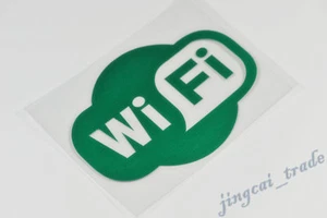 Grün WiFi Logo Auto PKW LKW Fenster Karosserie Vinyl Aufkleber Abziehbild Abzeichen Emblem - Bild 1 von 7