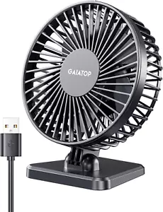 USB Desk Fan, Small but Powerful, Personal Portable Quiet 3 Speeds, Adjustment M - Picture 1 of 12